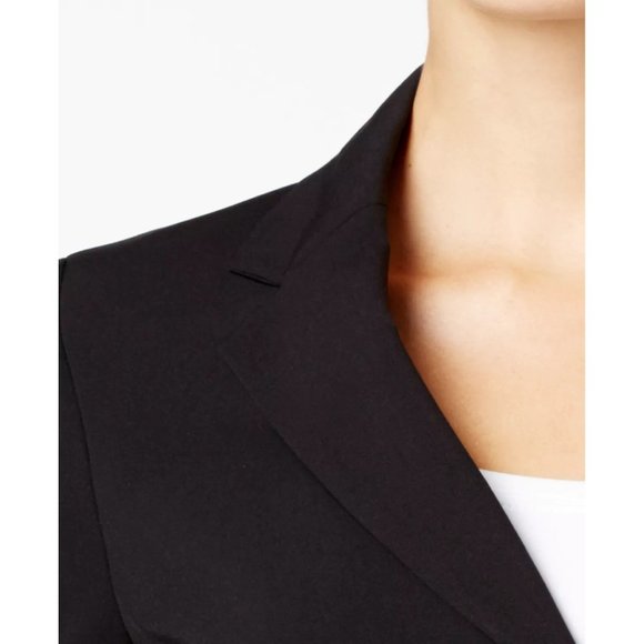 NINE WEST Two-Button Stretch Blazer - Black - NWT - Size 10 - Picture 3 of 5